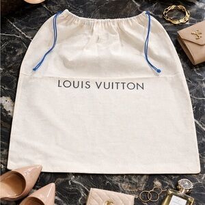 Authentic Louis Vuitton Large Drawstring Dust Bag 18x18 Storage Travel Bag
